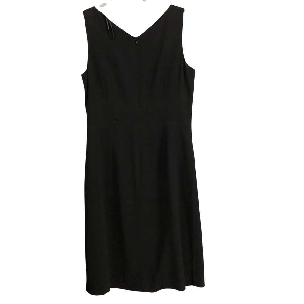 Talbots Black V Neck Sleeveless Sheath Dress Size 8 - Picture 3 of 3